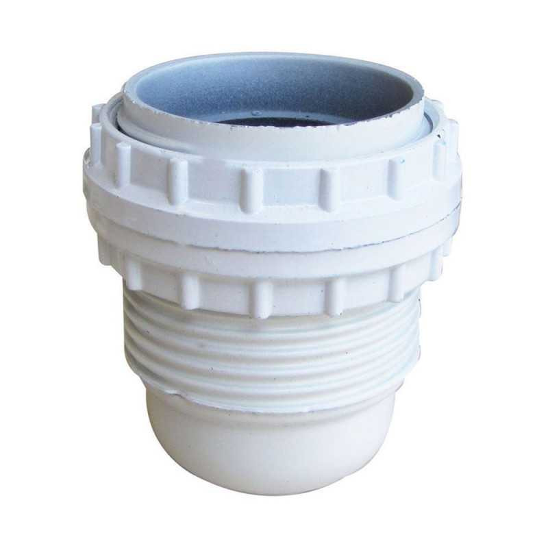  Douille E27 isolee toute filetee + bagues d48mm blanc uv4 TIBELEC - Sanifer Tamatave