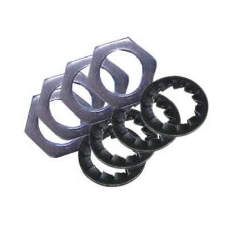  Ecrous 6 pans + 4 rondelles eventails acier uv4  - Sanifer Tamatave