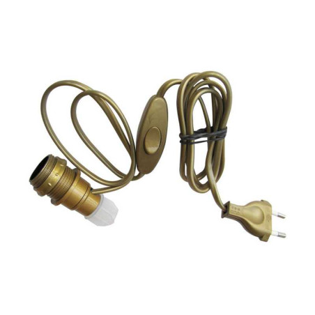  Adapteur bouteille E14 + interrupteur et fiche or uv3  - Sanifer Tamatave