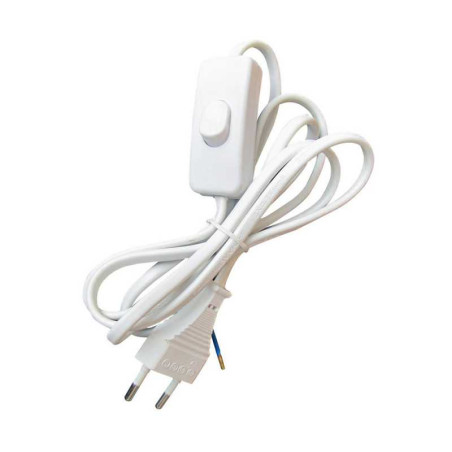  Cordon avec interrupteur à bascule h03vvh-2f & fiche long  1m50 bc uv3 NR  - Sanifer Tamatave