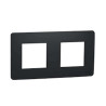  Plaque 2 postes Studio frame anthracite UNICA SCHNEIDER ELECTRIC - Sanifer Tamatave