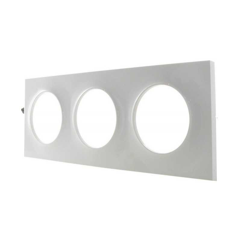  Plaque 3 postes Odace stlye blanc 71mm SCHNEIDER ELECTRIC - Sanifer Tamatave