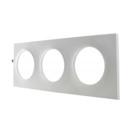  Plaque 3 postes Odace stlye blanc 71mm SCHNEIDER ELECTRIC - Sanifer Tamatave