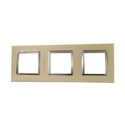  Plaque Bella 43 carré champagne +cadre chrome 2 +2+2MOD  - Sanifer Tamatave