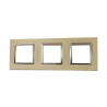  Plaque Bella 43 carré champagne +cadre chrome 2 +2+2MOD  - Sanifer Tamatave