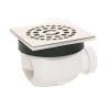  Bonde twisto d90 grille carree inox brosse classic Wirquin WIRQUIN - Sanifer Tamatave
