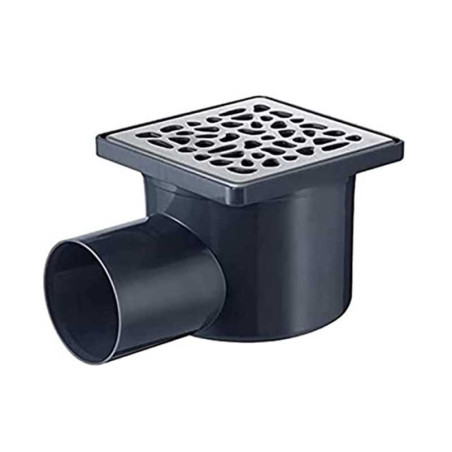  Siphon sol à maçonner 100x100mm inox brossé sac  box1/12 WIRQUIN - Sanifer Tamatave