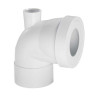 Pipe WC courte coudée femelle D100 avec piquage F D40 WIRQUIN - Sanifer Tamatave
