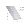  P50 Cornière égale 10mm 1M alu brut  NRS CQFD - Sanifer Tamatave