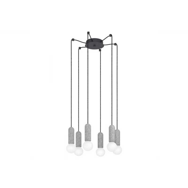 Suspension anthracite gris E27  giaconecchia 6x40w max h1500 Eglo EGLO - Sanifer Tamatave