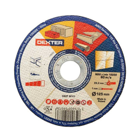  Disque multimateriaux 125x1x222 DEXTER - Sanifer Tamatave