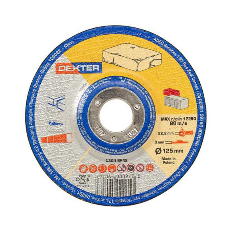  Disque meuleuse pierre 125x3x222 NR DEXTER - Sanifer Tamatave