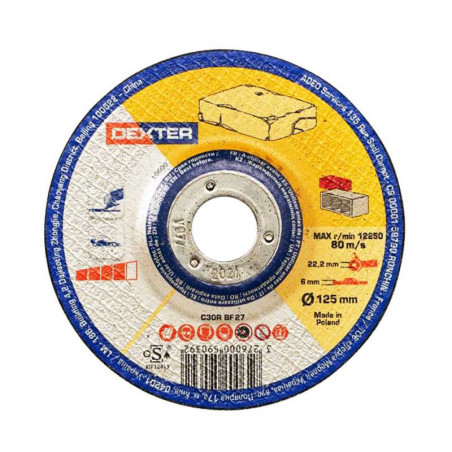  Disque meuleuse pierre 125x6x222 NR DEXTER - Sanifer Tamatave