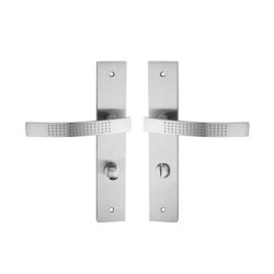  Poignée de porte louna nickel satine entraxe 195mm condamnationsur cale 2 pièces NR INSPIRE - Sanifer Tamatave