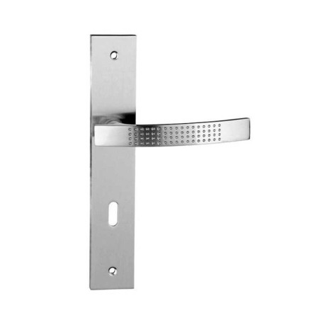  Poignée de porte louna nickelé sat entraxe 195mm cle l sur cale de 2 pièces INSPIRE - Sanifer Tamatave