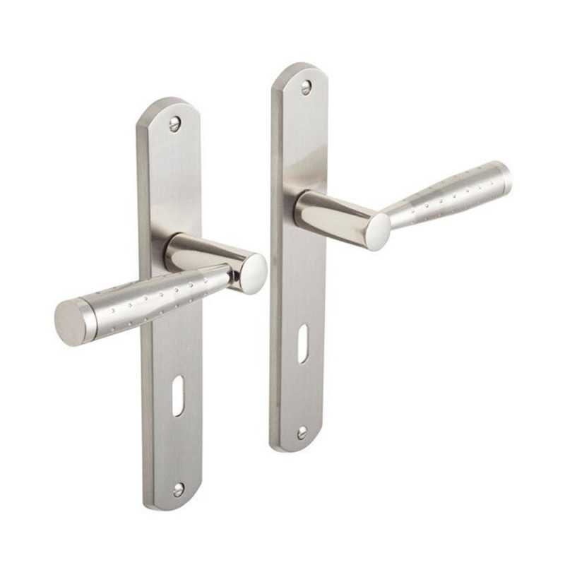  Poignée de porte-mine nickel satine cle L sur cale de 2 pièces !!  - Sanifer Tamatave