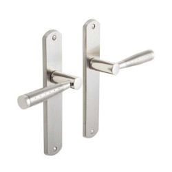 P50 Poignée de porte-mine nickel satine bec de cane sur cale de 2 pièces !! INSPIRE - Sanifer Tamatave