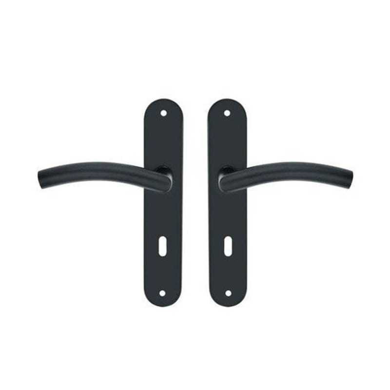  Ensemble de porte margaud 195mm trou cle acier inoxydable noir NR INSPIRE - Sanifer Tamatave