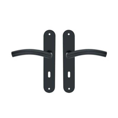  Ensemble de porte margaud 195mm trou cle acier inoxydable noir NR INSPIRE - Sanifer Tamatave