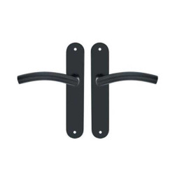 P50 ensemble de porte margaud 195mm sans trou acier inoxydable noir NR INSPIRE - Sanifer Tamatave