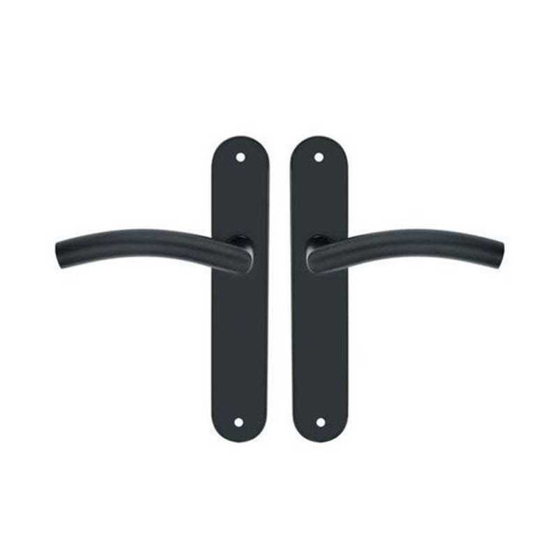 P50 ensemble de porte margaud 195mm sans trou acier inoxydable noir NR INSPIRE - Sanifer Tamatave