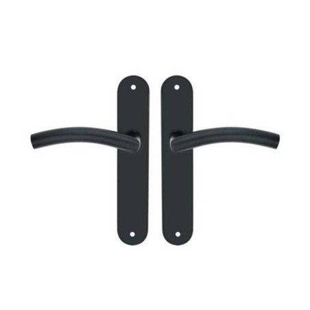 P50 ensemble de porte margaud 195mm sans trou acier inoxydable noir NR INSPIRE - Sanifer Tamatave