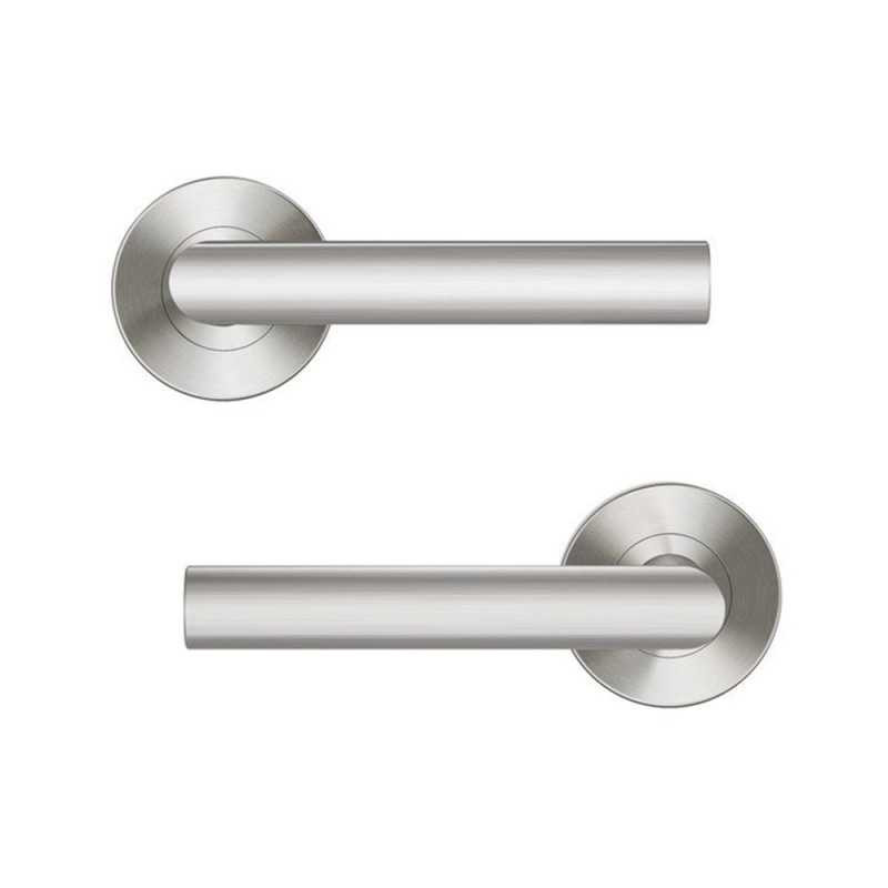  Ensemble de porte sur rosace sara  nickel satiné sans trou Inspire INSPIRE - Sanifer Tamatave