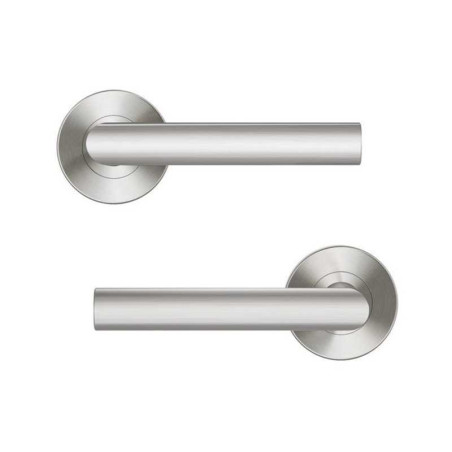  Ensemble de porte sur rosace sara  nickel satiné sans trou Inspire INSPIRE - Sanifer Tamatave