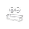  Panier de douche essential chrome rectangle a coller ou visser  - Sanifer Tamatave