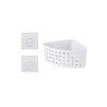  Panier de douche funky blanc angle à coller  - Sanifer Tamatave