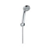  Douchette 1 jet natu 75cm + flexible + support  - Sanifer Tamatave