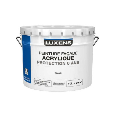 Peinture façade acrylique luxens blanc 10 l  - Sanifer Tamatave