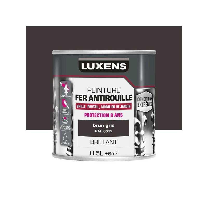  Peinture fer extérieur brun gris glossy 0 5 l LUXENS - Sanifer Tamatave