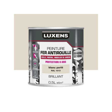  Peinture fer extérieur blanc perlé glossy 0 5 l LUXENS - Sanifer Tamatave