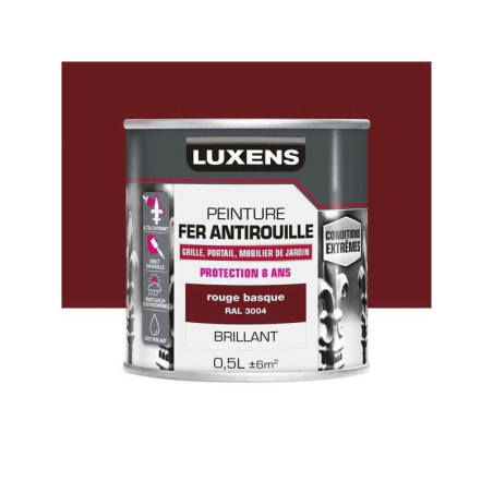  Peinture fer extérieur rouge provence glossy 0 5 l LUXENS - Sanifer Tamatave