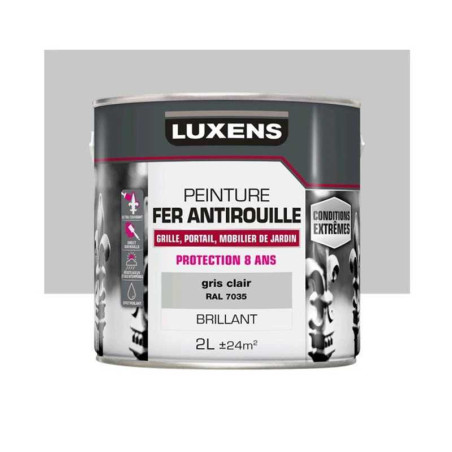  Peinture fer extérieur gris clair brillant 2l  - Sanifer Tamatave