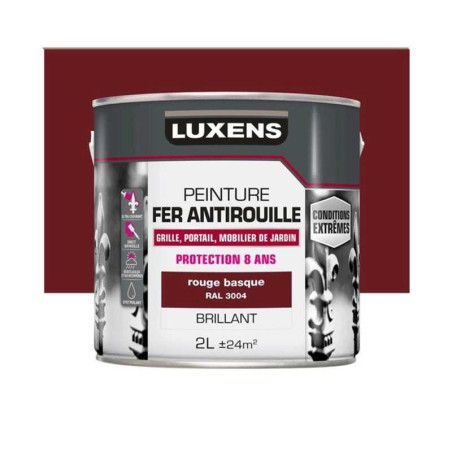  Peinture fer extérieur rouge brillant 2l  - Sanifer Tamatave