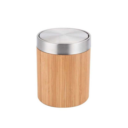 Poubelle salle de bain bambou 2l6 NR  - Sanifer Tamatave