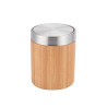 Poubelle salle de bain bambou 2l6 NR  - Sanifer Tamatave