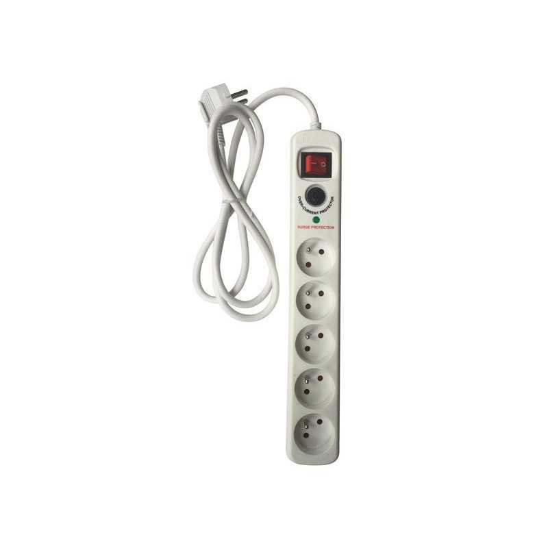 Multiprise parafoudre 5 prises h05vv-f lexman 3680 w blanche LEXMAN - Sanifer Tamatave
