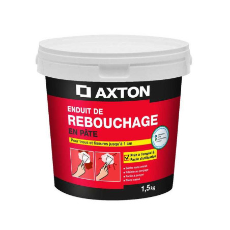  Enduit de rebouchage en pâte axton 1 5 kg AXTON - Sanifer Tamatave