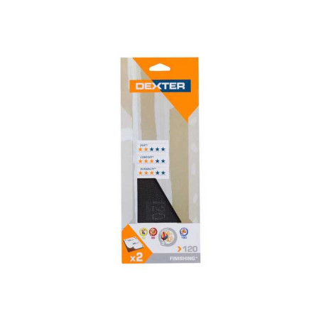  Lot de 2 grilles abrasives pour ponceuse de mur grains 120 Dexter DEXTER - Sanifer Tamatave