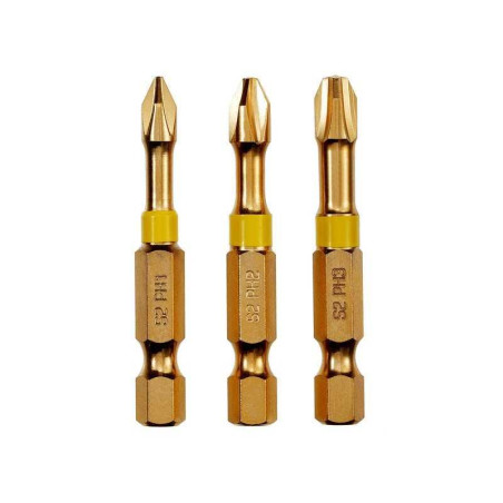  Lot de 3 embouts de vissage torsion ph1,ph2,ph3 50mm pro Dexter DEXTER PRO - Sanifer Tamatave