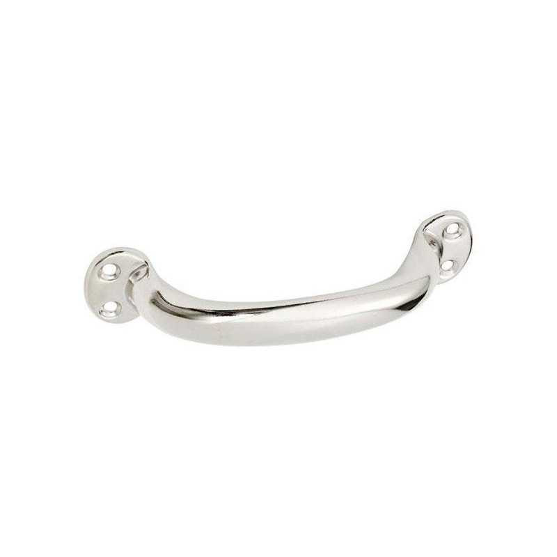 Poignée de meuble entraxe 140 mm acier nickelé  - Sanifer Tamatave