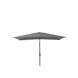 Parasol pied central  Avea gris rectangulaire L.200 X L.300 Cm NATERIAL - Sanifer Tamatave