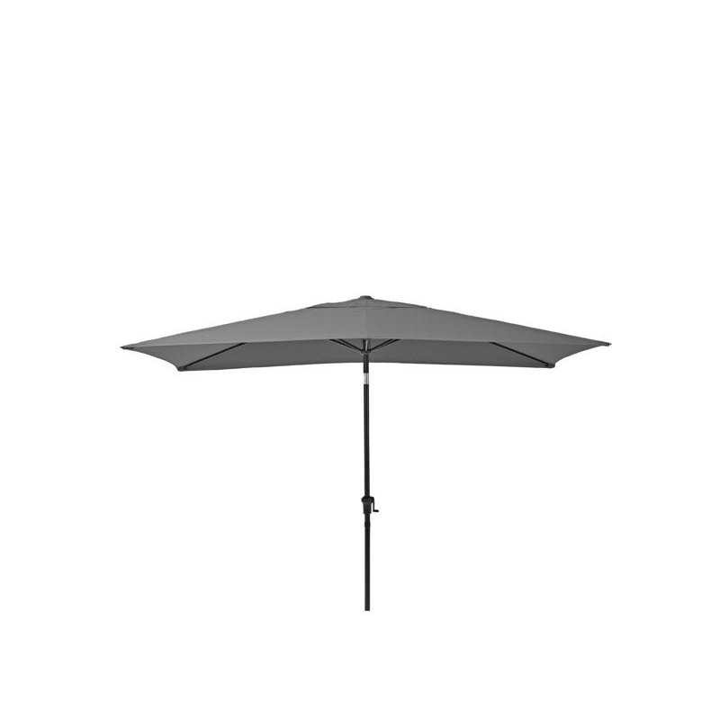 Parasol pied central  Avea gris rectangulaire L.200 X L.300 Cm NATERIAL - Sanifer Tamatave