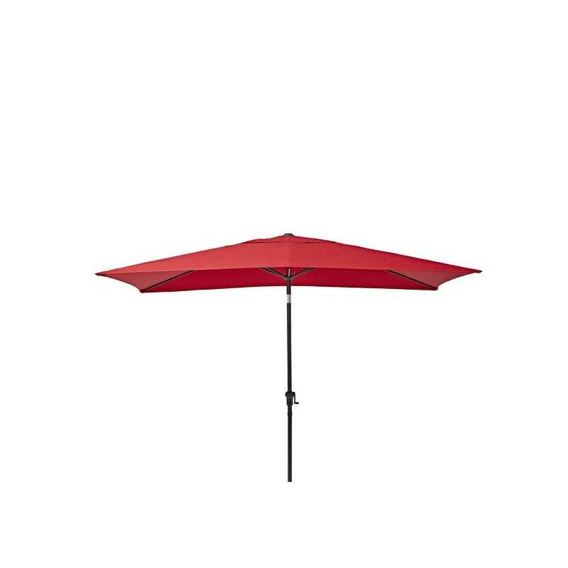 Parasol pied central naterial avea rouge rectangulaire, L.200 X L.300 Cm NATERIAL - Sanifer Tamatave