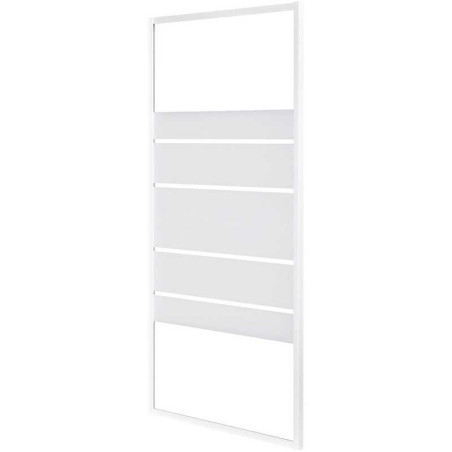  Paroi latérale en verre sérigraphié l 80cm ep 4 mm blanc SENSEA - Sanifer Tamatave