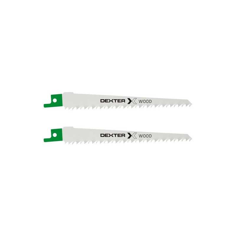  Lot de 2 lames bois coupe droite 6-100 mm pour scie sabre Dexter DEXTER - Sanifer Tamatave
