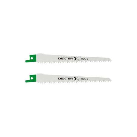  Lot de 2 lames bois coupe droite 6-100 mm pour scie sabre Dexter DEXTER - Sanifer Tamatave